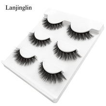 Load image into Gallery viewer, New 3 pairs natural false eyelashes fake lashes long makeup 3d mink lashes extension eyelash mink eyelashes for beauty #X11
