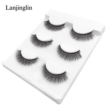 Load image into Gallery viewer, New 3 pairs natural false eyelashes fake lashes long makeup 3d mink lashes extension eyelash mink eyelashes for beauty #X11
