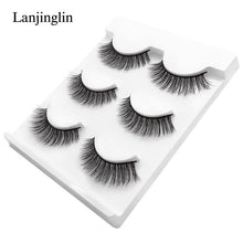 Load image into Gallery viewer, New 3 pairs natural false eyelashes fake lashes long makeup 3d mink lashes extension eyelash mink eyelashes for beauty #X11
