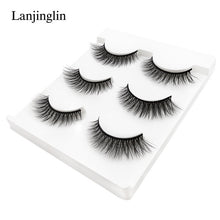 Load image into Gallery viewer, New 3 pairs natural false eyelashes fake lashes long makeup 3d mink lashes extension eyelash mink eyelashes for beauty #X11
