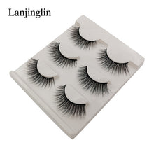 Load image into Gallery viewer, New 3 pairs natural false eyelashes fake lashes long makeup 3d mink lashes extension eyelash mink eyelashes for beauty #X11
