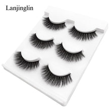 Load image into Gallery viewer, New 3 pairs natural false eyelashes fake lashes long makeup 3d mink lashes extension eyelash mink eyelashes for beauty #X11
