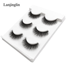 Load image into Gallery viewer, New 3 pairs natural false eyelashes fake lashes long makeup 3d mink lashes extension eyelash mink eyelashes for beauty #X11
