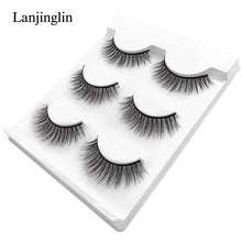 Load image into Gallery viewer, New 3 pairs natural false eyelashes fake lashes long makeup 3d mink lashes extension eyelash mink eyelashes for beauty #X11
