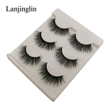 Load image into Gallery viewer, New 3 pairs natural false eyelashes fake lashes long makeup 3d mink lashes extension eyelash mink eyelashes for beauty #X11
