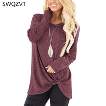 Load image into Gallery viewer, long sleeve women t shirt casual o-neck slim autumn Spring women tees tops ladies clothes black gray tshirt  female streetwear
