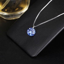 Load image into Gallery viewer, 2020 New mermaid tear necklace Meteorite pendant transparent fishing line Invisible women's necklace Jewelry clavicle chain

