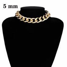 Load image into Gallery viewer, Ingemark Punk Miami Cuban Choker Necklace Collar Statement Hip Hop Big Chunky Aluminum Golden Thick Chain Necklace Women Jewelry
