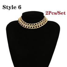 Load image into Gallery viewer, Ingemark Punk Miami Cuban Choker Necklace Collar Statement Hip Hop Big Chunky Aluminum Golden Thick Chain Necklace Women Jewelry
