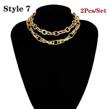 Load image into Gallery viewer, Ingemark Punk Miami Cuban Choker Necklace Collar Statement Hip Hop Big Chunky Aluminum Golden Thick Chain Necklace Women Jewelry
