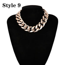 Load image into Gallery viewer, Ingemark Punk Miami Cuban Choker Necklace Collar Statement Hip Hop Big Chunky Aluminum Golden Thick Chain Necklace Women Jewelry
