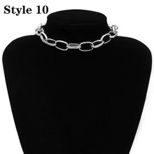 Load image into Gallery viewer, Ingemark Punk Miami Cuban Choker Necklace Collar Statement Hip Hop Big Chunky Aluminum Golden Thick Chain Necklace Women Jewelry
