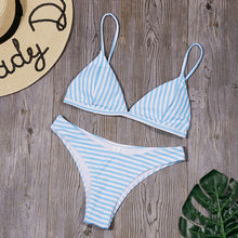 Load image into Gallery viewer, Sexy Triangle Bikini Set New Women Solid Bathing Suit Swimwear Summer Beach Wear Female Low Waist Red Swimsuit Biquini
