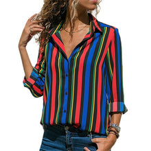 Load image into Gallery viewer, Women Blouses 2020 Fashion Long Sleeve Turn Down Collar Office Shirt Leisure Blouse Shirt Casual Tops Plus Size Blusas Femininas
