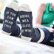 Load image into Gallery viewer, 2020 Women Men Wine Socks Letter Printed IF YOU CAN READ THIS Compression Sock Stylish Unisex Funny Socks Amozae Couple Meias
