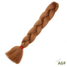 Load image into Gallery viewer, Spring sunshine 24inch Jumbo Braids Long Strands Ombre Crochet Braid Synthetic Braiding Hair Extensions for Woman Blonde Pink
