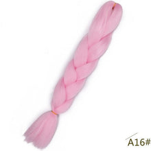 Load image into Gallery viewer, Spring sunshine 24inch Jumbo Braids Long Strands Ombre Crochet Braid Synthetic Braiding Hair Extensions for Woman Blonde Pink
