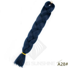 Load image into Gallery viewer, Spring sunshine 24inch Jumbo Braids Long Strands Ombre Crochet Braid Synthetic Braiding Hair Extensions for Woman Blonde Pink
