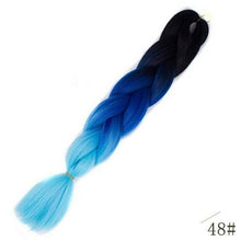 Load image into Gallery viewer, ELEGANT MUSES 24inch Pink Synthetic Crochet Hair Jumbo Braid Hair Yaki Soft Hair Ombre Crochet Braiding Hair Extension For Braid
