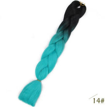 Load image into Gallery viewer, ELEGANT MUSES 24inch Pink Synthetic Crochet Hair Jumbo Braid Hair Yaki Soft Hair Ombre Crochet Braiding Hair Extension For Braid
