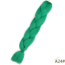 Load image into Gallery viewer, ELEGANT MUSES 24inch Pink Synthetic Crochet Hair Jumbo Braid Hair Yaki Soft Hair Ombre Crochet Braiding Hair Extension For Braid

