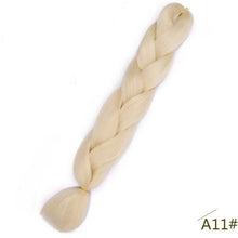 Load image into Gallery viewer, ELEGANT MUSES 24inch Pink Synthetic Crochet Hair Jumbo Braid Hair Yaki Soft Hair Ombre Crochet Braiding Hair Extension For Braid
