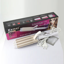 Load image into Gallery viewer, Professional Curling Iron Ceramic Triple Barrel Hair Styler Hair Waver Styling Tools 110-220V Hair Curler Electric Curling 41D
