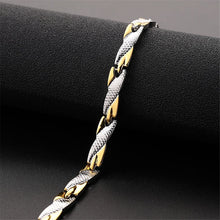 Load image into Gallery viewer, Men's Bracelets Abrray Magnetic Hematite Copper Bracelet with Hook Buckle Clasp Therapy Bangles Man Health Care Jewelry
