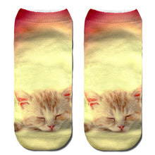 Load image into Gallery viewer, Unisex Lovely Socks Anti-slip Elastic Ankle Cartoon Cat Pattern Adult 3D Pattern
