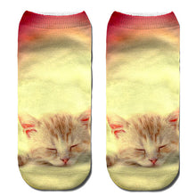 Load image into Gallery viewer, Unisex Lovely Socks Anti-slip Elastic Ankle Cartoon Cat Pattern Adult 3D Pattern
