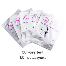 Load image into Gallery viewer, 20/50/100 pairs Eyelash Extension Paper Patch Grafted Eye Stickers Eyelash Under Eye Pads Lint Free Hydrating Eye Paper Patches
