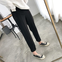 Load image into Gallery viewer, Thicken Women Pencil Pants 2020 Autumn Winter Plus Size OL Style Wool Female Work Suit Pant Loose Female Trousers Capris 6648 50
