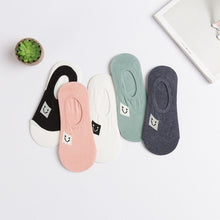 Load image into Gallery viewer, 28 Style 10 Piece=5 Pairs/lot Cute Harajuku Animal Socks Women Summer Korean Cat Bear Rabbit Funny Low Cut Ankle Sock Happy Sox

