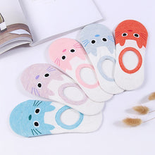 Load image into Gallery viewer, 28 Style 10 Piece=5 Pairs/lot Cute Harajuku Animal Socks Women Summer Korean Cat Bear Rabbit Funny Low Cut Ankle Sock Happy Sox
