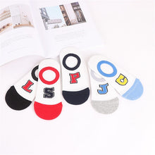Load image into Gallery viewer, 28 Style 10 Piece=5 Pairs/lot Cute Harajuku Animal Socks Women Summer Korean Cat Bear Rabbit Funny Low Cut Ankle Sock Happy Sox
