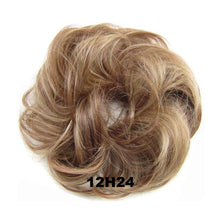 Load image into Gallery viewer, Delice Women's Curly Chignon With Elastic Rubber Band Synthetic Scrunchie Wrap Hair Messy Bun Hairpieces
