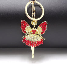 Load image into Gallery viewer, Creative Keychain Alloy Rhinestone Female Angel Keychain Handbag Pendant Car Keychain Woman Jewelry Man Jewelry Belt Buckle

