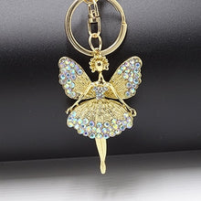 Load image into Gallery viewer, Creative Keychain Alloy Rhinestone Female Angel Keychain Handbag Pendant Car Keychain Woman Jewelry Man Jewelry Belt Buckle
