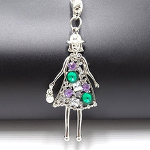 Load image into Gallery viewer, Creative Keychain Alloy Rhinestone Female Angel Keychain Handbag Pendant Car Keychain Woman Jewelry Man Jewelry Belt Buckle
