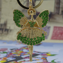 Load image into Gallery viewer, Creative Keychain Alloy Rhinestone Female Angel Keychain Handbag Pendant Car Keychain Woman Jewelry Man Jewelry Belt Buckle
