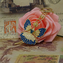 Load image into Gallery viewer, Creative Keychain Alloy Rhinestone Female Angel Keychain Handbag Pendant Car Keychain Woman Jewelry Man Jewelry Belt Buckle
