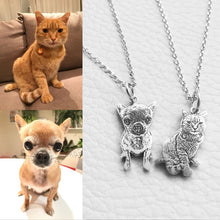 Load image into Gallery viewer, Custom Pet Photo Necklaces  Pendant  Engraved Name wish 925 Sterling Silver Dog Tag .photo custom jewelry.photo personalized
