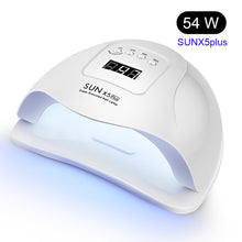 Load image into Gallery viewer, 54W UV LED Nail Lamp with 36 Pcs Leds For Manicure Gel Nail Dryer Drying Nail Polish Lamp 30s/60s/90s Auto Sensor Manicure Tools
