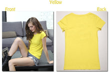 Load image into Gallery viewer, High Quality 18 Color S-3XL Plain T Shirt Women Cotton Elastic Basic T-shirts Female Casual Tops Short Sleeve T-shirt Women 002

