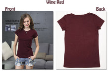 Load image into Gallery viewer, High Quality 18 Color S-3XL Plain T Shirt Women Cotton Elastic Basic T-shirts Female Casual Tops Short Sleeve T-shirt Women 002
