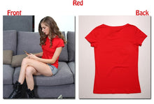 Load image into Gallery viewer, High Quality 18 Color S-3XL Plain T Shirt Women Cotton Elastic Basic T-shirts Female Casual Tops Short Sleeve T-shirt Women 002
