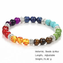 Load image into Gallery viewer, IF ME Fashion 7 Chakra Bracelet Men Black Lava Healing Balance Beads Reiki Buddha Prayer Natural Stone Yoga Bracelet Women Jewel
