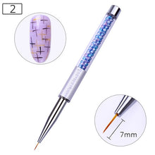 Load image into Gallery viewer, NICOLE DIARY UV Gel Brush Liner Painting Pen Acrylic Drawing Brush for Nails Gradient Rhinestone Handle Manicure Nail Art Tool
