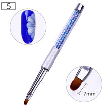 Load image into Gallery viewer, NICOLE DIARY UV Gel Brush Liner Painting Pen Acrylic Drawing Brush for Nails Gradient Rhinestone Handle Manicure Nail Art Tool
