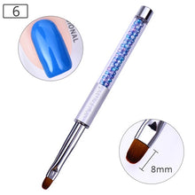 Load image into Gallery viewer, NICOLE DIARY UV Gel Brush Liner Painting Pen Acrylic Drawing Brush for Nails Gradient Rhinestone Handle Manicure Nail Art Tool
